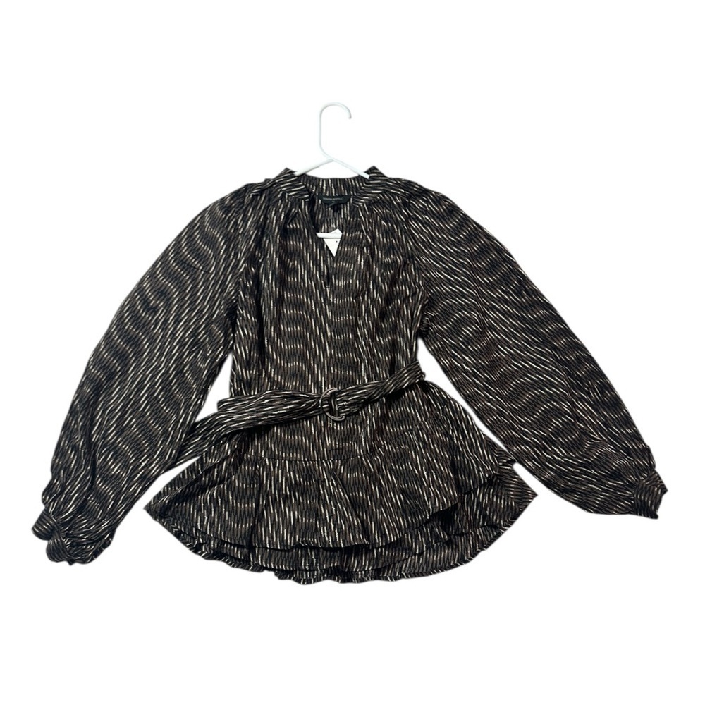 Banana Republic Black and White Striped Blouse